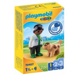 1.2.3 Veterinario con Perro Playmobil