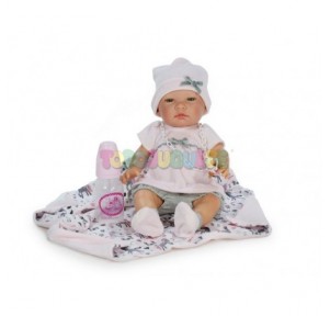 Muñeca Recien Nacida 45cm Mantita Unicornio