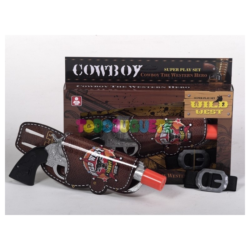 Comprar Pistola con Cartuchera Cowboy Oeste Wild West Armas y Escud
