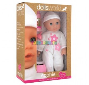Muñeco blandito 30cm Sophie con orinal y accesorio