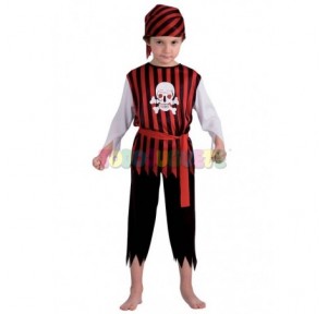 Disfraz infantil corsario pañuelo rayas 8-9 años