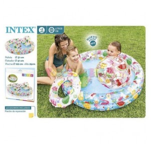 Set piscina 122 cm + circular + pelota