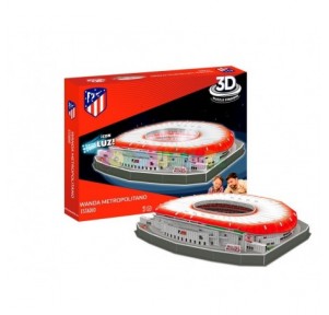 Puzzle 3D Estadio Fútbol Wanda Metropolitano luz