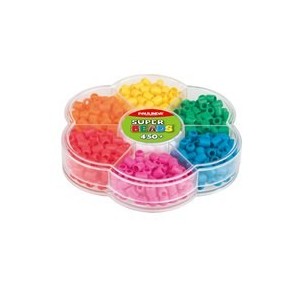Caja flor con 450 piezas de 7 colores Super Beads