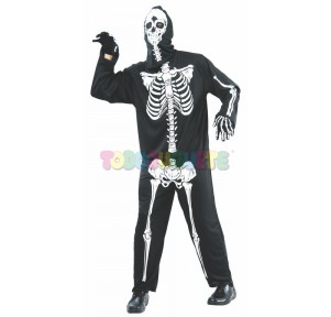 Disfraz Esqueleto blanco-negro