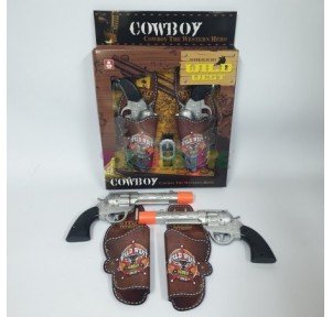 Set Pistolero 2 pistolas enfundadas Cowboy Wild