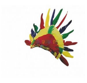 Acc. carnaval - Penacho plumas Indio multicolor