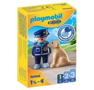 1.2.3 Policía con Perro Playmobil