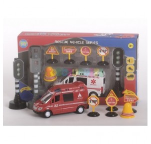 Mini set Ambulancia o Bomberos Señales y semáforos