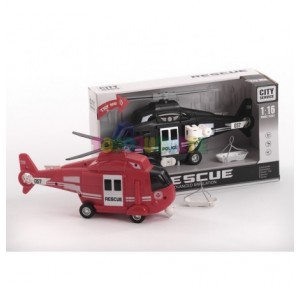 Helicóptero Luz y Sonido 1:16 Rescue City Service