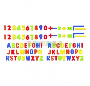 Bote letras+números+signos magnéticos 86p Alphabet