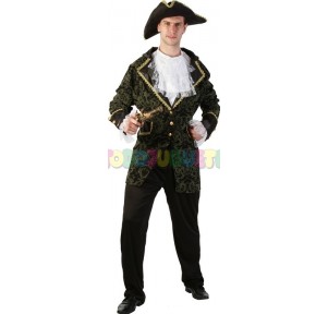 Disfraz Pirata chico chaqueta negra Adulto