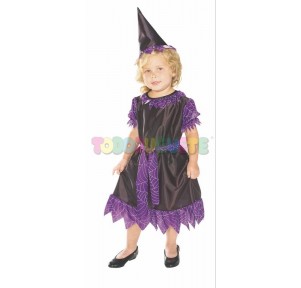 Disfraz bruja púrpura t.t 1-2 años Rubies