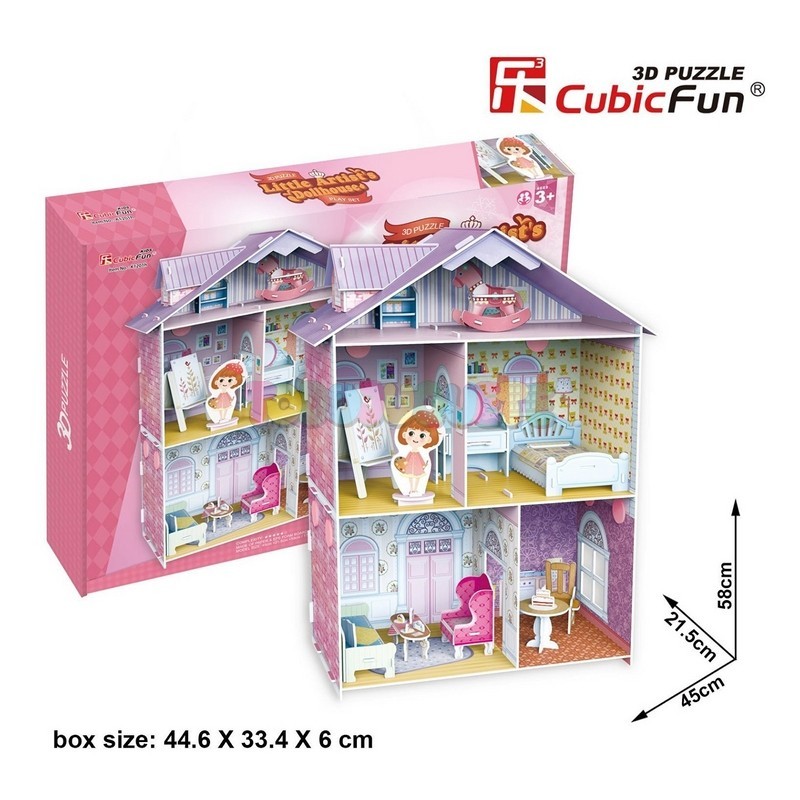 3d madera puzzle mini casa de muñecas chimenea villa casa puzzle lernspielzeug 