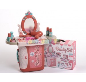 Tocador Beauty Set mini maleta rosa