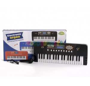 Piano 37 teclas Electronic Organ con micro Negro