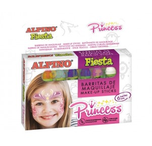 Estuche Maquillaje Princesas 6 barras AlpinoFiesta