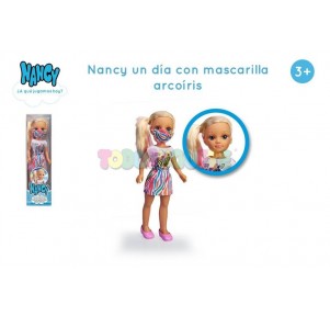Muñeca Nancy un Día con Marcarilla de Arcoiris