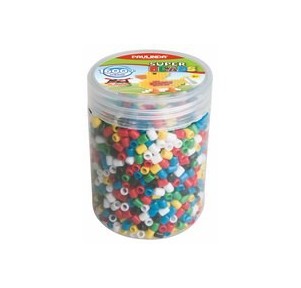Bote con 1600 pzas beads colores Super Beads Mini