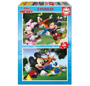 Puzzle 2x48 Mickey & Friends
