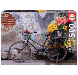 Puzzle 500 Bicicleta con Flores