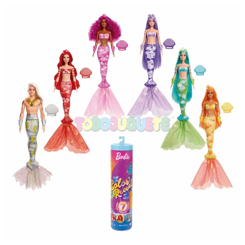 Muñeca Barbie Color Reveal Sirena Surtida