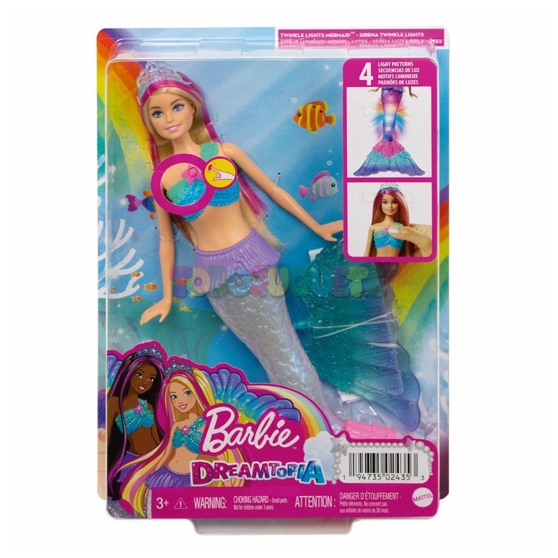 Muñeca Sirena Barbie Luces Mágicas