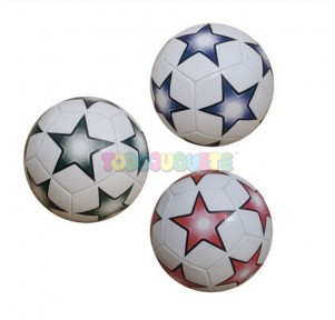 Balón Fútbol Cuero Pentagonal Estrellas