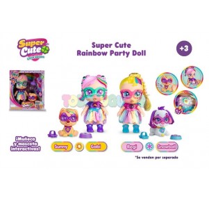 Super Cute Muñeca Rainbow Party Doll Surtido