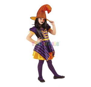 Disfraz Cuqui Witch Naranja T.M  5-7 años