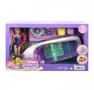 Barbie Mermaid Power Barco con Muñecas