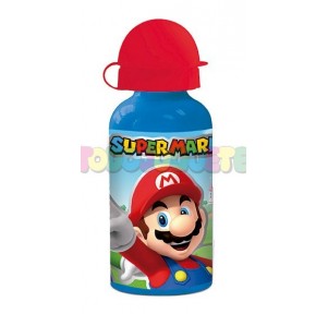 Botella Aluminio 400ml Super Mario