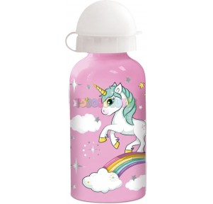 Botella Aluminio 400ml Unicorn Rainbow