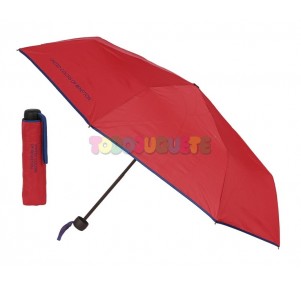 Paraguas Plegable Benetton Topitos Rojo