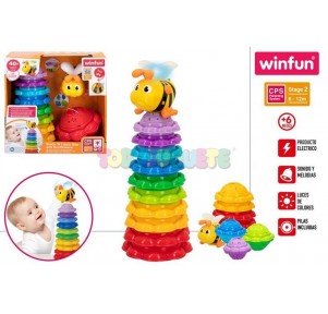Torre Apilable Musical Abeja y Girasoles Winfun