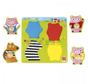 Puzzle Madera 3 Little Pigs Goula