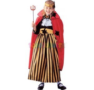 Disfraz Princesa Medieval con Capa roja 7-8 años