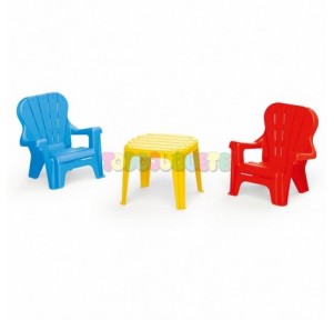Mesa con 2 sillas Plástico Multicolor