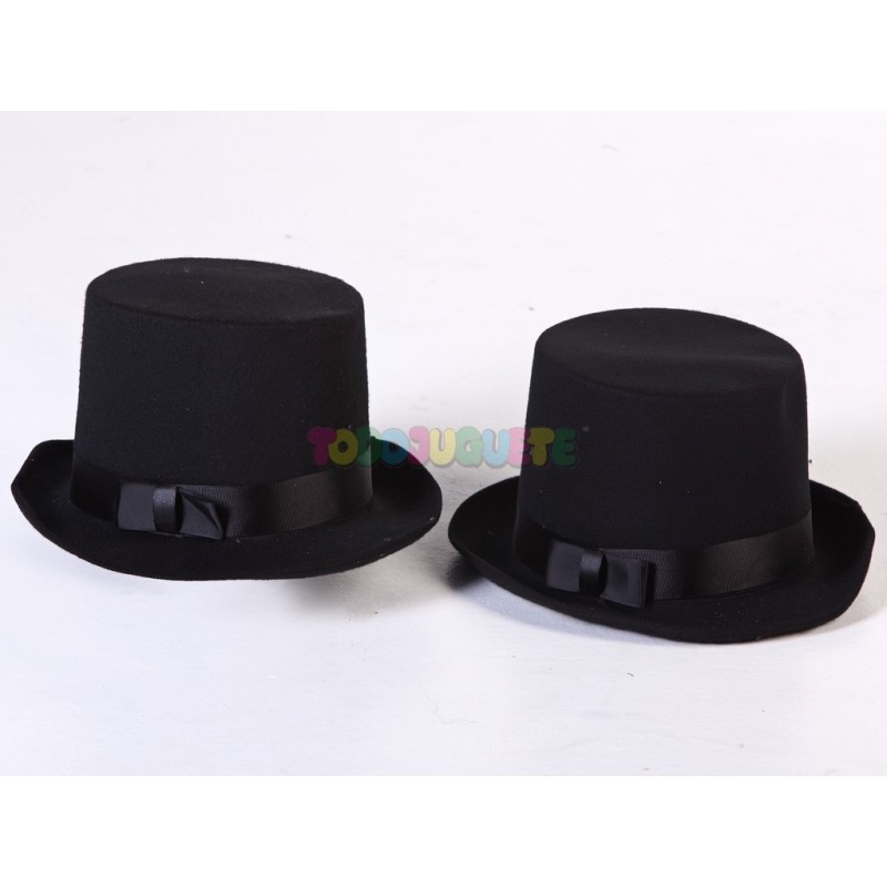 Sombrero de copa negro