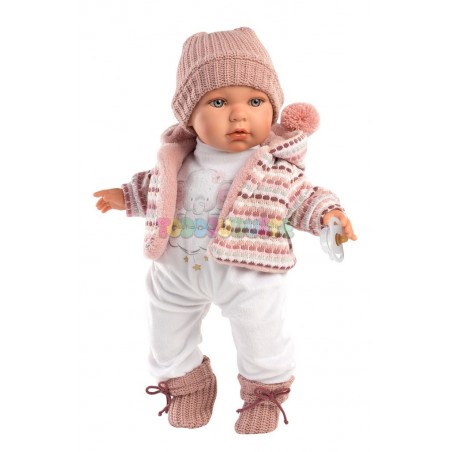 Muñeca bebé Llorens Joelle Rosa Elefante 38 cm – Mundo das Crianças