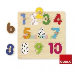 Puzzle madera 10 números Goula