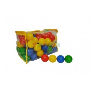 Maletín con 100 bolas de plástico de colores 6 cm