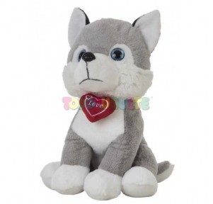 Peluche Husky Corazón 48 cms