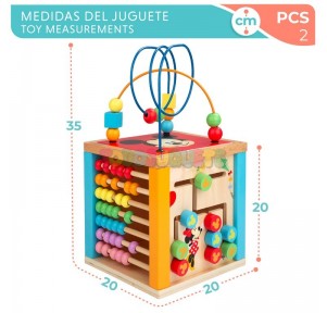 Cubo Multi Actividades Madera Disney Woomax