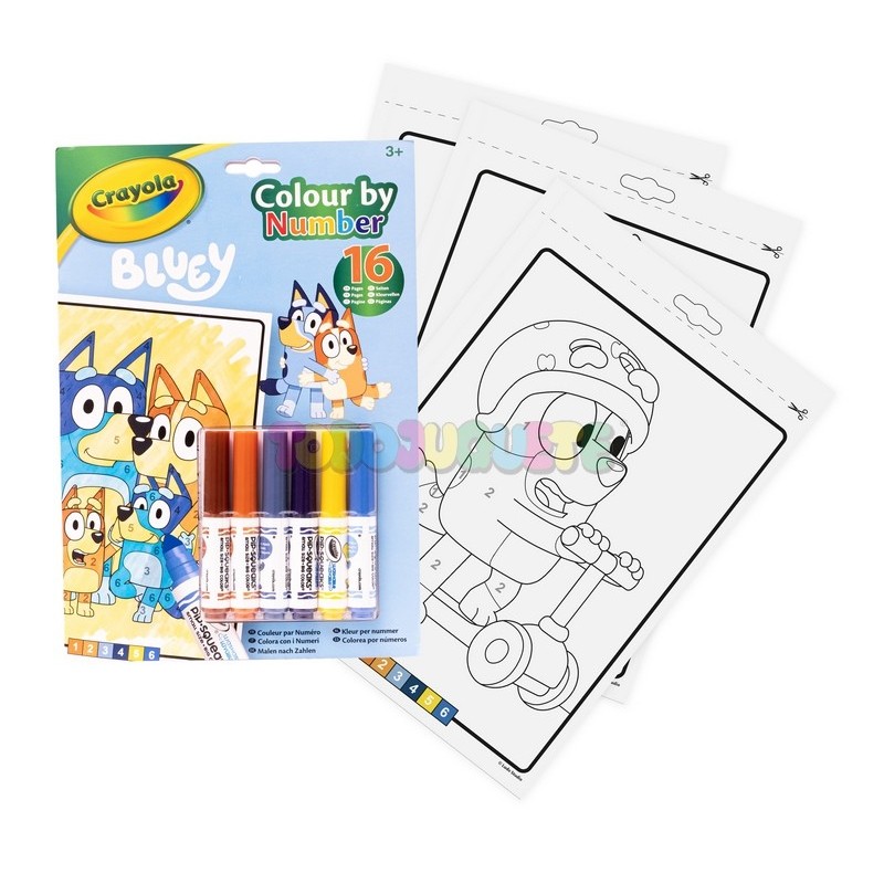 Bluey Libro Actividades y Colorear por Números
