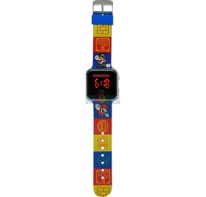 Reloj Led Super Mario multicolor