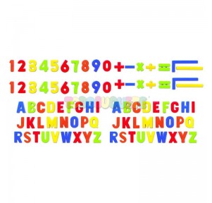 Bote Letras+Números+Signos Magnéticos Multicolor