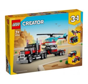 Lego Creator Camión Plataforma Helicóptero