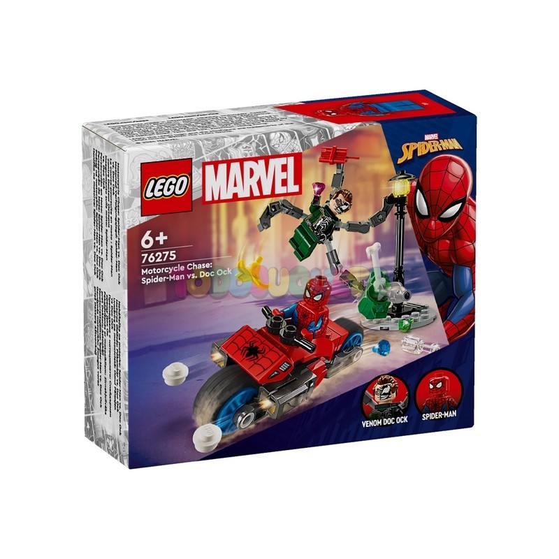 Lego Marvel Persecución Moto Spiderman Doc Ock