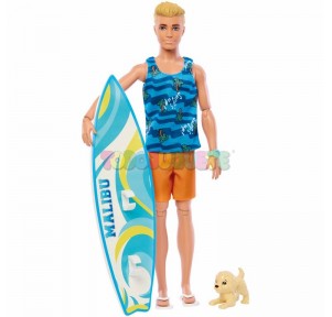 Barbie Muñeco Ken Con Tabla de Surf